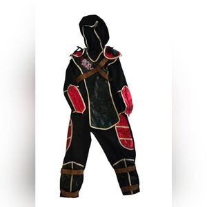 Boys Black and Red Ninja Halloween Costume 5-6